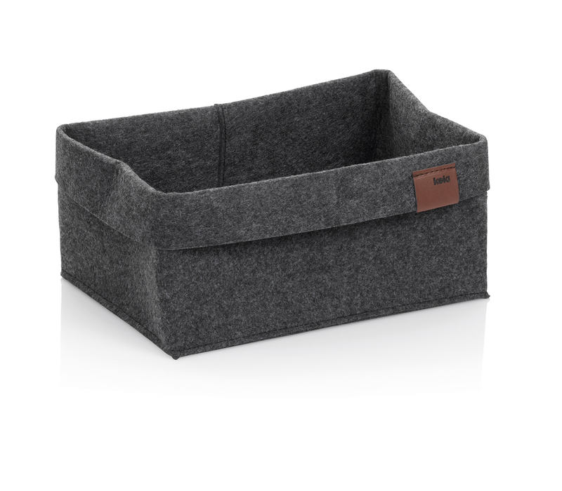 KELA Kôš Fay 26x19 cm filc tmavo šedá KL-24461