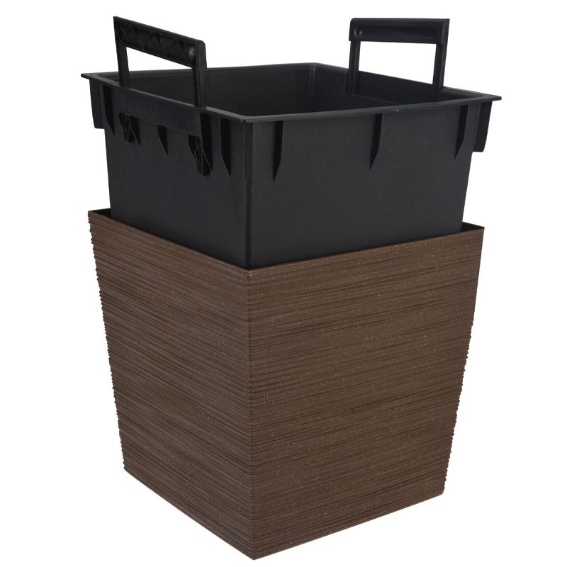 PROGARDEN Květináč s obalem 24 cm hnědá KO-Y89300430