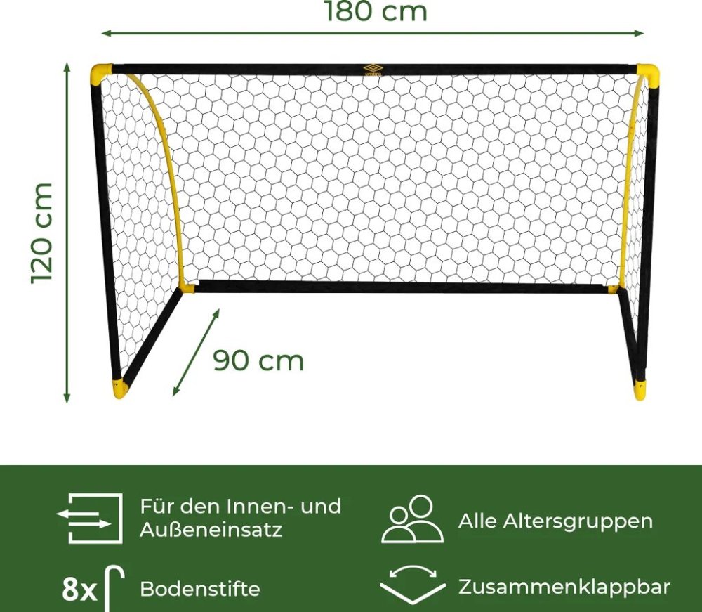 UMBRO Fotbalová branka přenosná UMBRO 180x90x120cm ED-226898