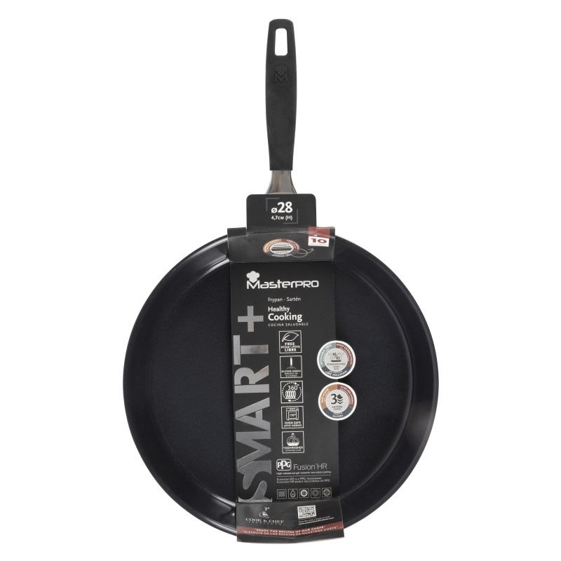 MASTERPRO Pánev s nepřilnavým povrchem SMART 28cm nerez BGEU-4319 - thumb (4)