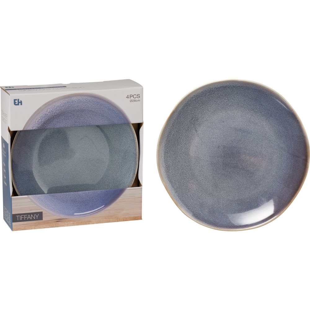 EXCELLENT HOUSEWARE Talíř mělký sada 4 ks pr. 28 cm modrá KO-Q07000090