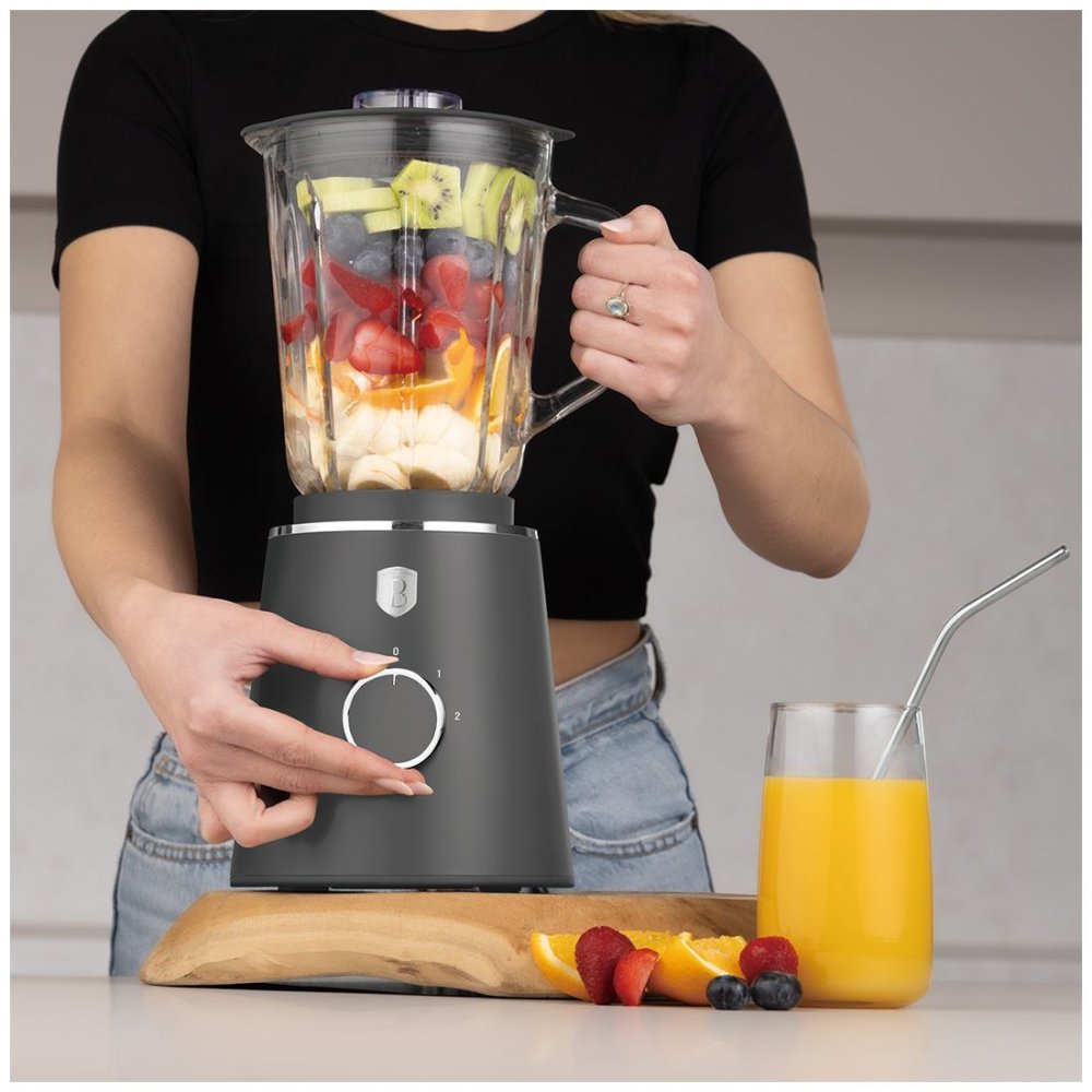 BERLINGERHAUS Stolní mixér 1000 W se skleněnou nádobou 1,5 l Antracit Collection BH-9820
