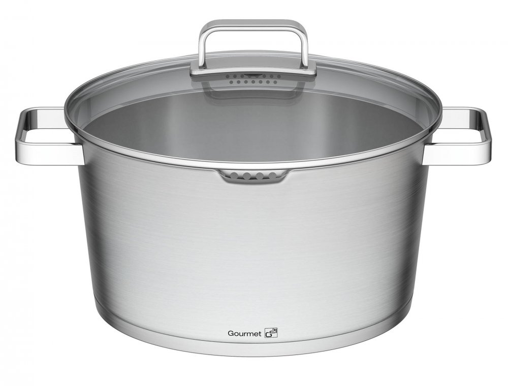 G21 Hrnec G21 Gourmet Magic s cedníkem 28 cm s poklicí nerez G21-60022152