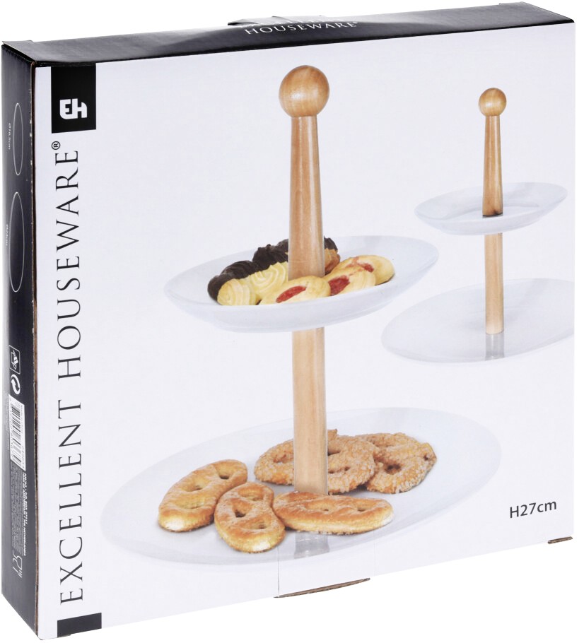 EXCELLENT HOUSEWARE Etažér dvoupatrový porcelánový KO-628900200