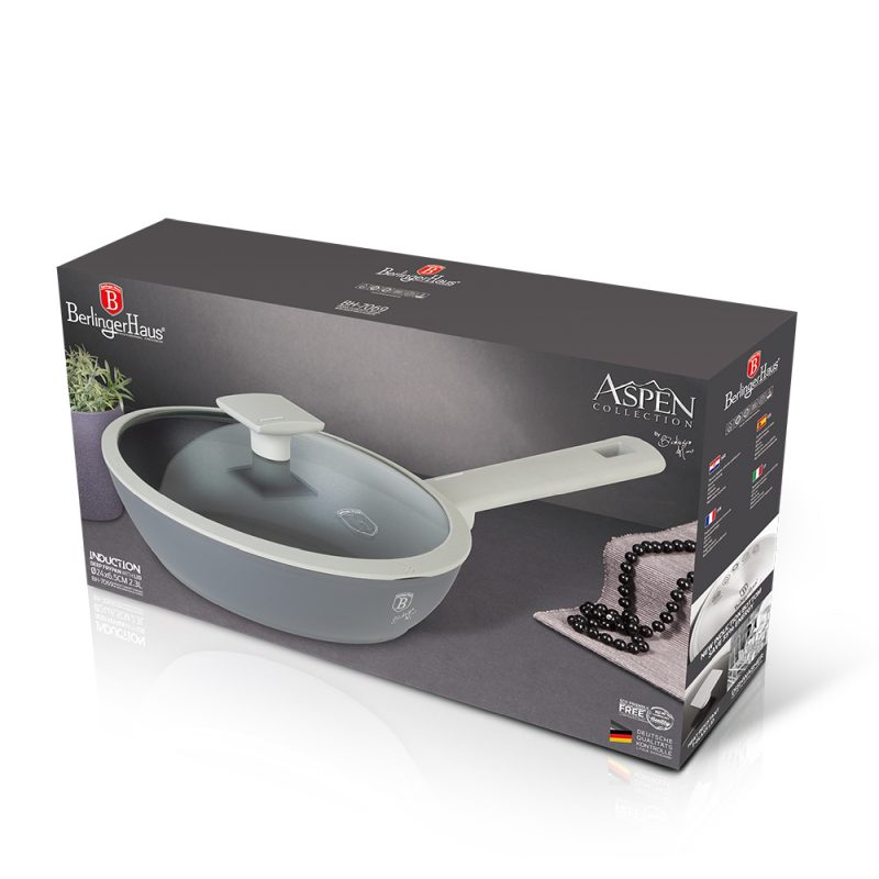 BERLINGERHAUS Panvica hlboká s pokrievkou s titánovým povrchom 24 cm Aspen Collection BH-7069