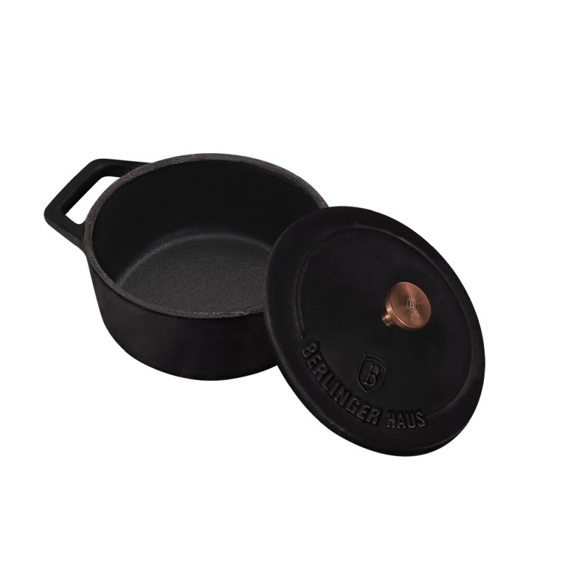 BERLINGERHAUS Pekáč litinový s poklicí 12 cm Black Rose Collection BH-6490 - thumb (2)