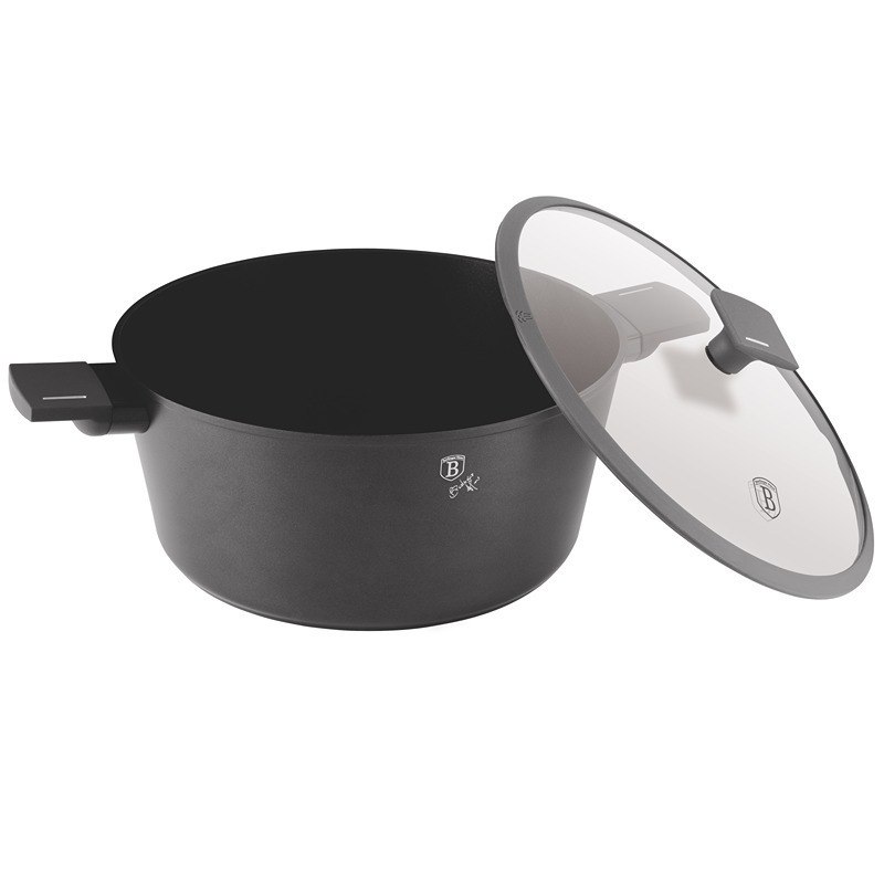 BERLINGERHAUS Kastrol s titanovým povrchem a poklicí 30 cm Antracit Collection BH-8133 - thumb (1)