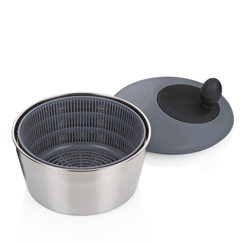 KELA Odstředivka na salát Romy nerez 18/10 stříbrná matná 12,0cm 24,5cm 4,0l KL-12149