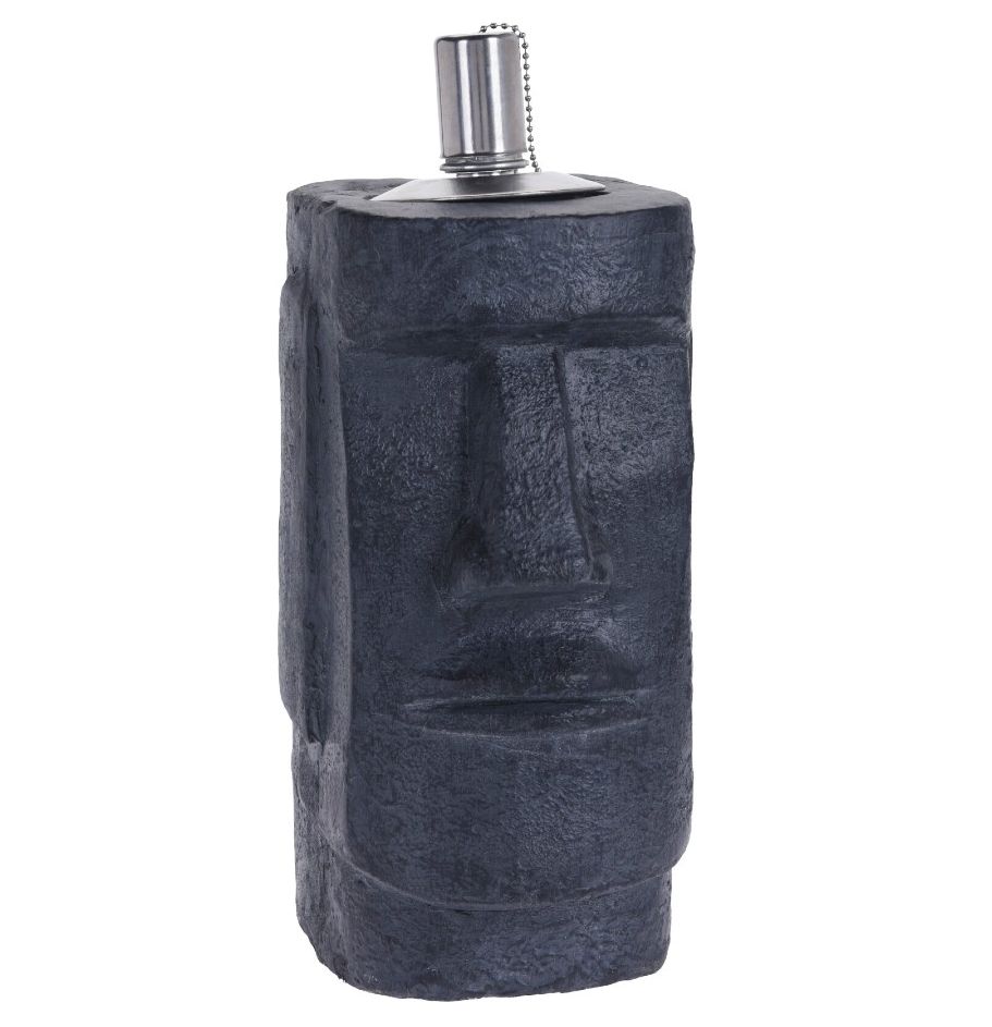 HOMESTYLING Olejová lampa MOAI 31 cm černá KO-259000110