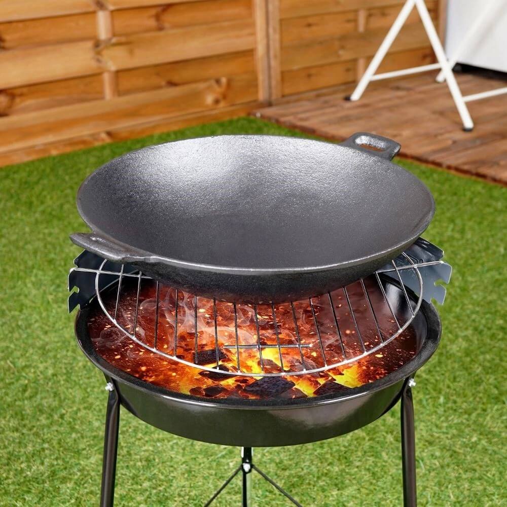 HIT Litinový WOK asijský na sporák, gril i oheň 31 x 8,5 cm HT-23460433 - thumb (6)