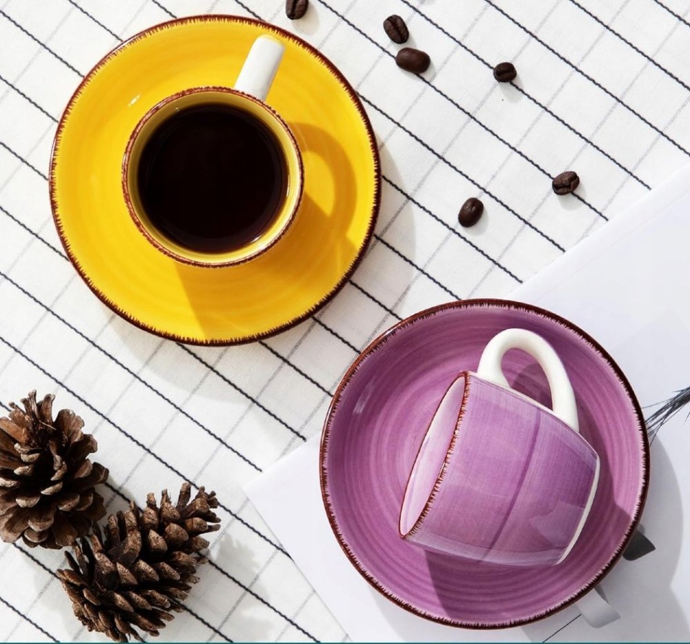 HIT Hrnky na espresso s podšálky sada 12 ks 90 ml COLOURS HT-24326774 - thumb (7)