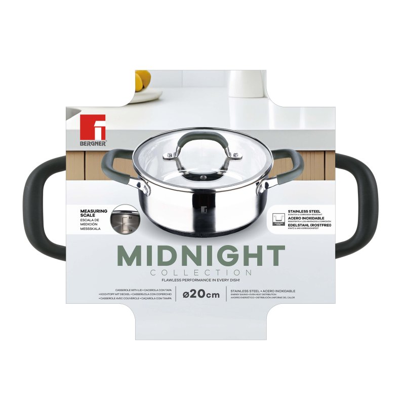 BERGNER Kastrol s poklicí nerez MIDNIGHT 20 cm 2,3 litru BG-32126-MM - thumb (4)