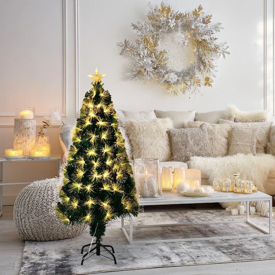 HOMESTYLING Vánoční stromeček s LED osvětlením 120 cm KO-AFB000420
