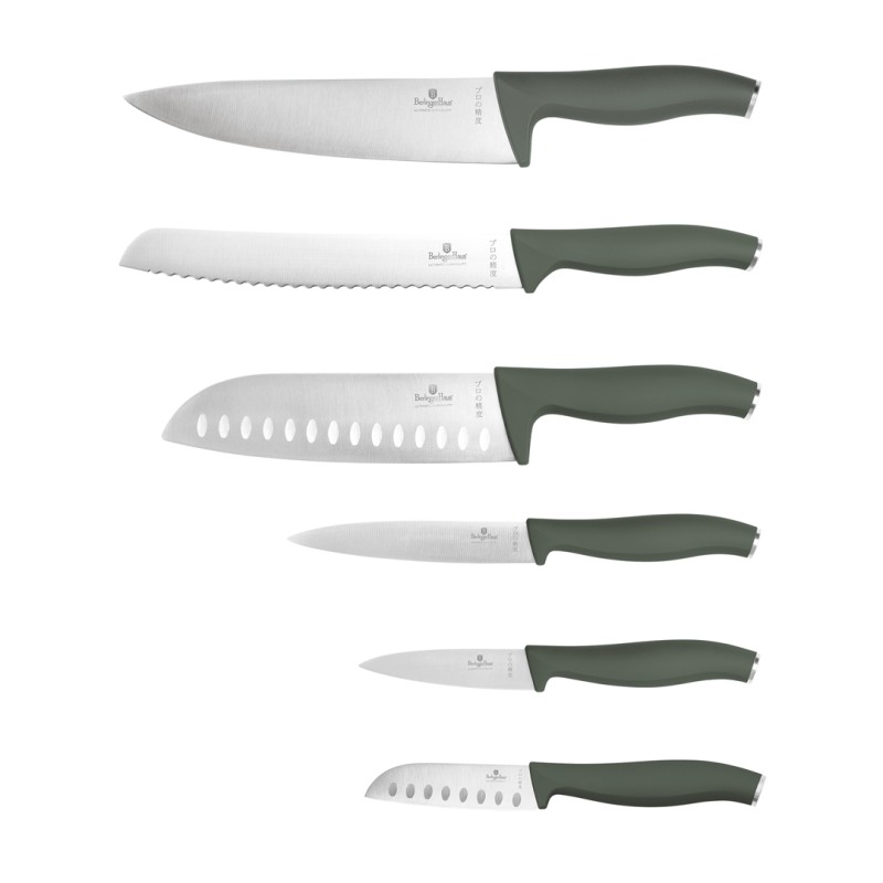BERLINGERHAUS Sada nožů nerez 6 ks Matte Green Collection BH-3138