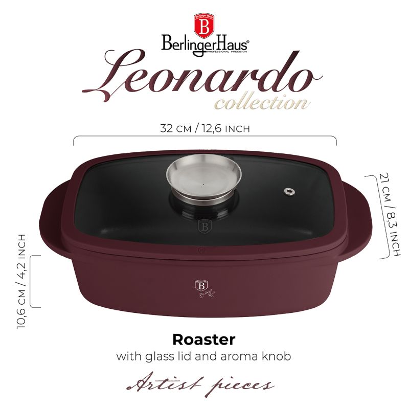 BERLINGERHAUS Pekáč s titanovým povrchem a aroma poklicí Leonardo Collection BH-8776