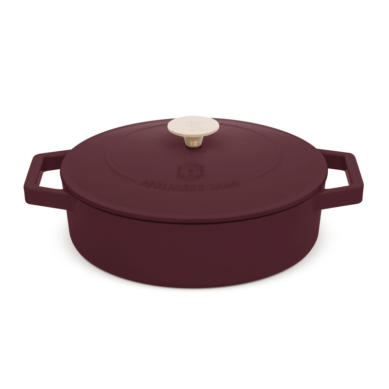 BERLINGERHAUS Pánev hluboká se smaltovaným povrchem a poklicí 26 cm litinová Leonardo Collection BH-6263