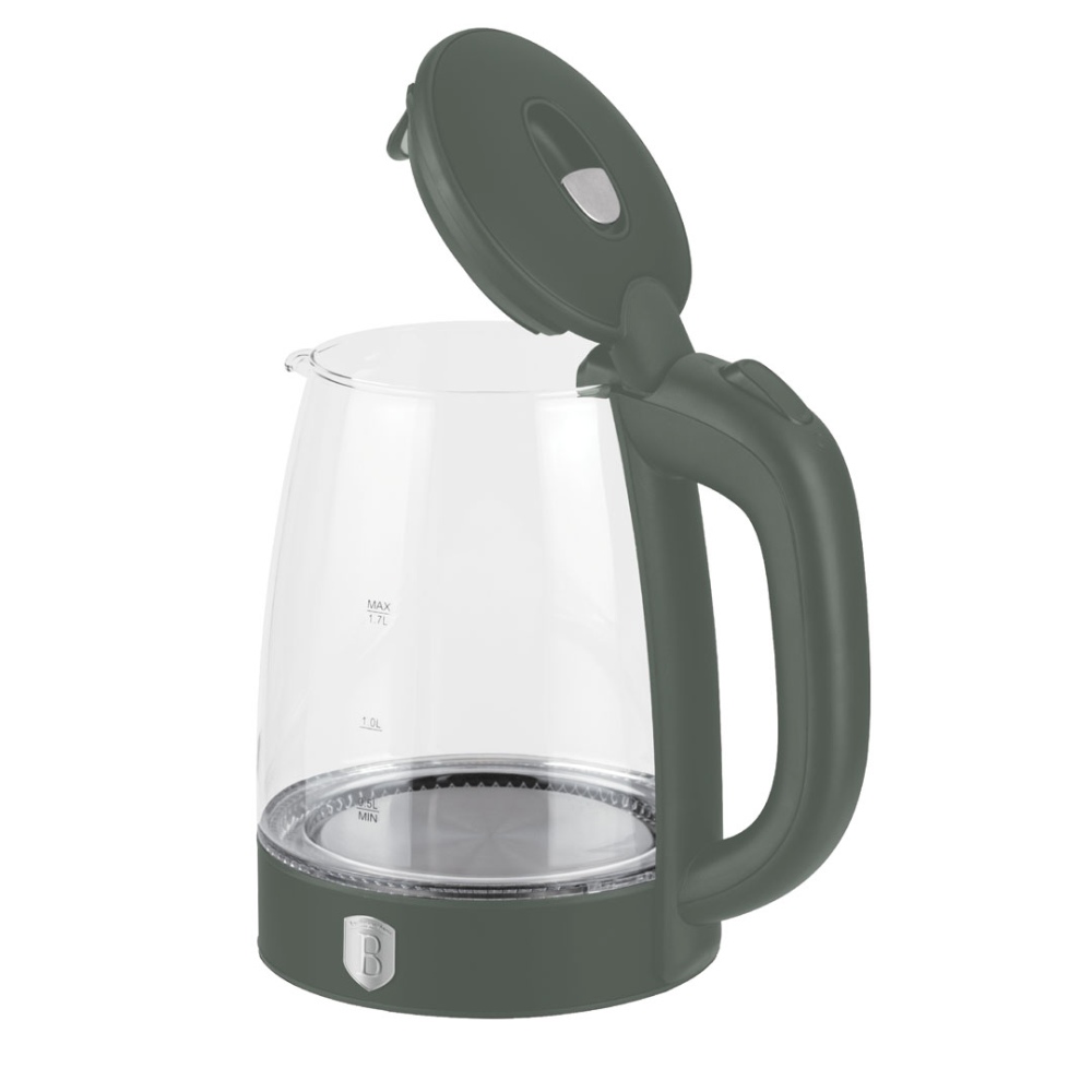 BERLINGERHAUS Rychlovarná konvice skleněná 1,7 L Matte Green Collection BH-9812
