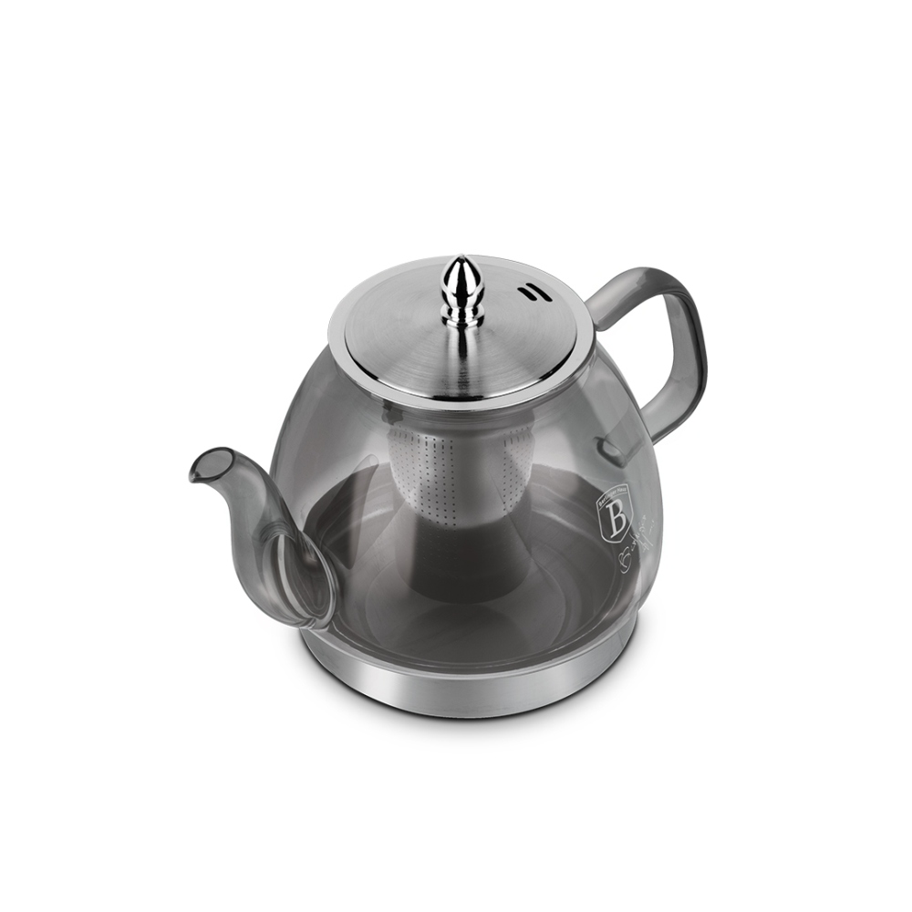BERLINGERHAUS Konvice čajová termosklo s filtrem 1,2 l šedá pro indukci BH-8944