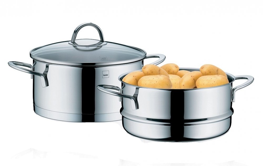 KELA Hrnec napařovací s poklicí nerez CAILIN 20 cm, 2,5 litru KL-10994