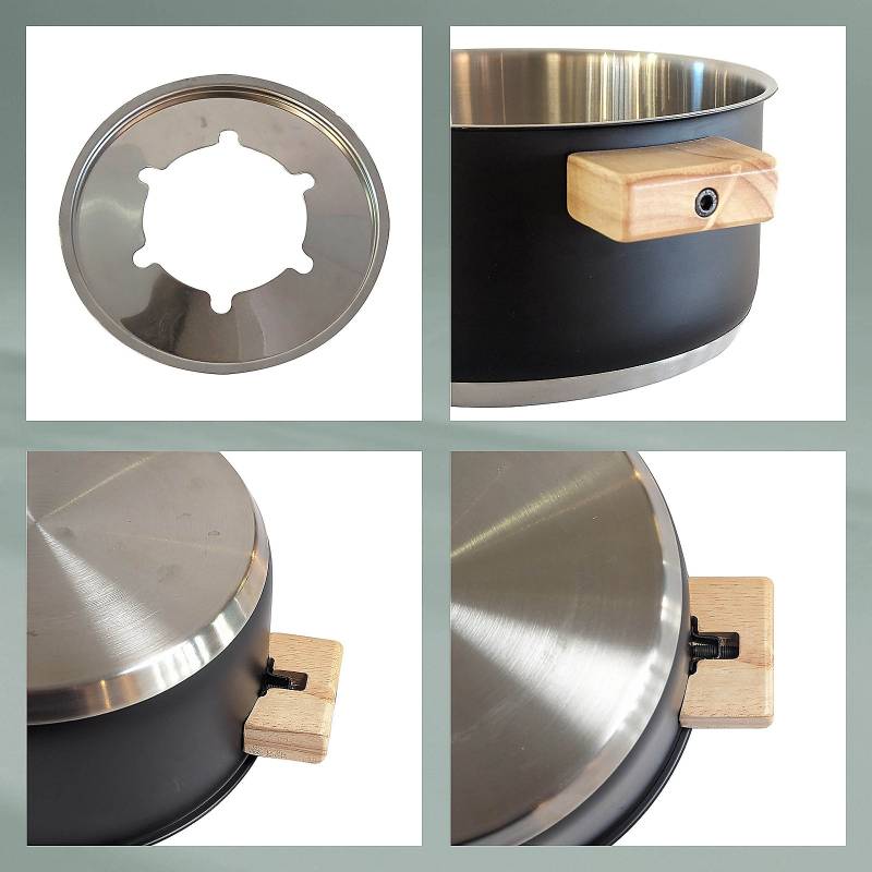 KELA Fondue sada Gunten nerez čierna 19,0 cm 20,0 cm 1,6 l KL-10068