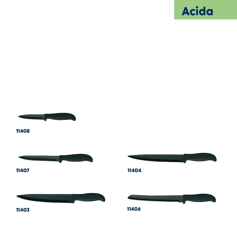 KELA Kuchyňský nůž Acida nerez černý 19,5cm KL-11408
