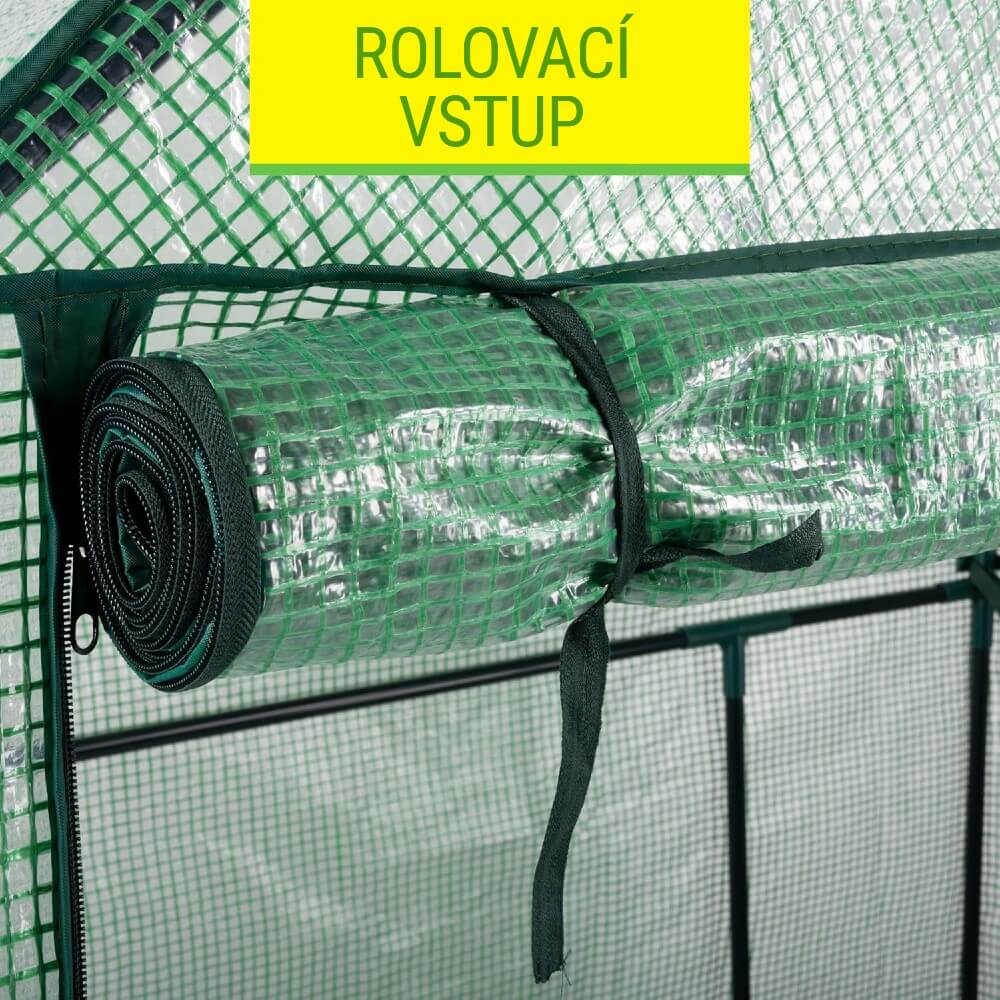 KINZO Zahradní foliovník se vstupem 6 polic 195x73x143 mm ED-219566 - thumb (4)
