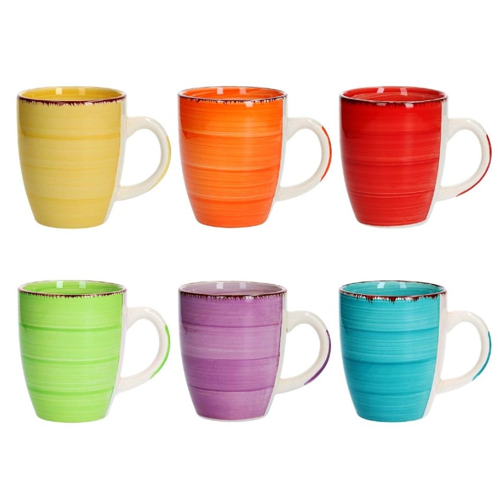 HIT Hrnky na kávu i čaj sada 6 ks 350 ml COLOURS HT-24326768 - thumb (1)