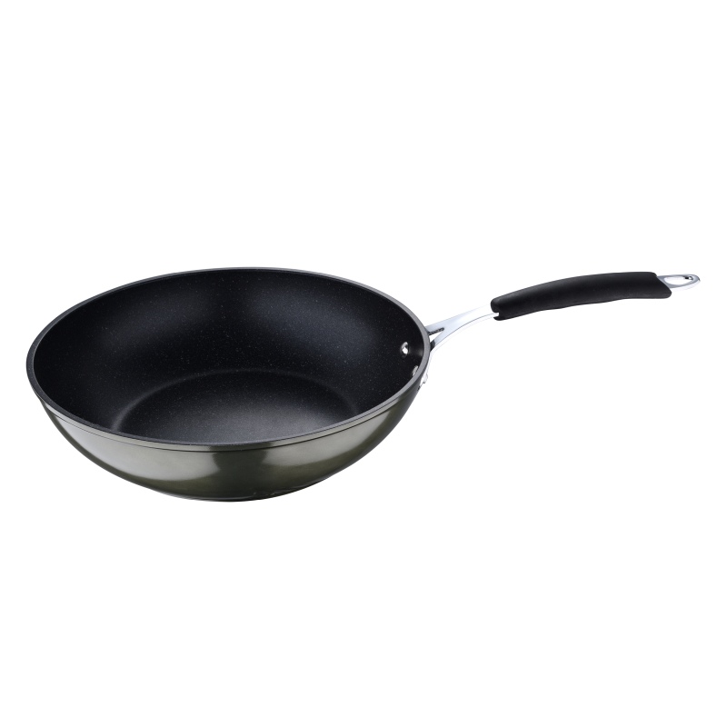 BERGNER Wok pánev s nepřilnavým povrchem MIDNIGHT 28 cm zelená BG-30129-GR - thumb (1)