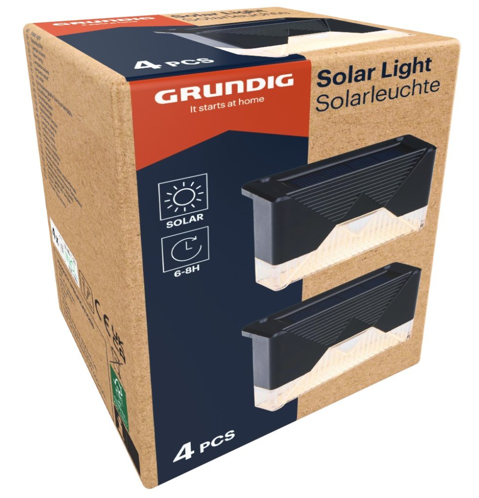 GRUNDIG  Solární světlo venkovní na schodiště i ploty sada 4 ks ED-250628 - thumb (3)