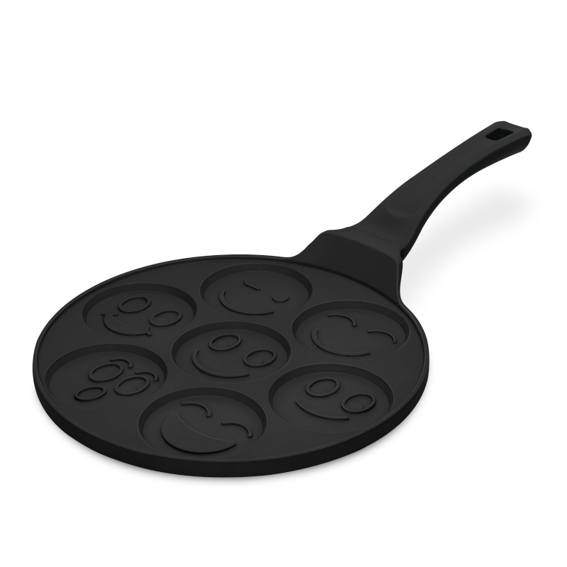BERLINGERHAUS Lívanečník s titanovým povrchem Smajlíci 26 cm Matte Black Collection BH-7791
