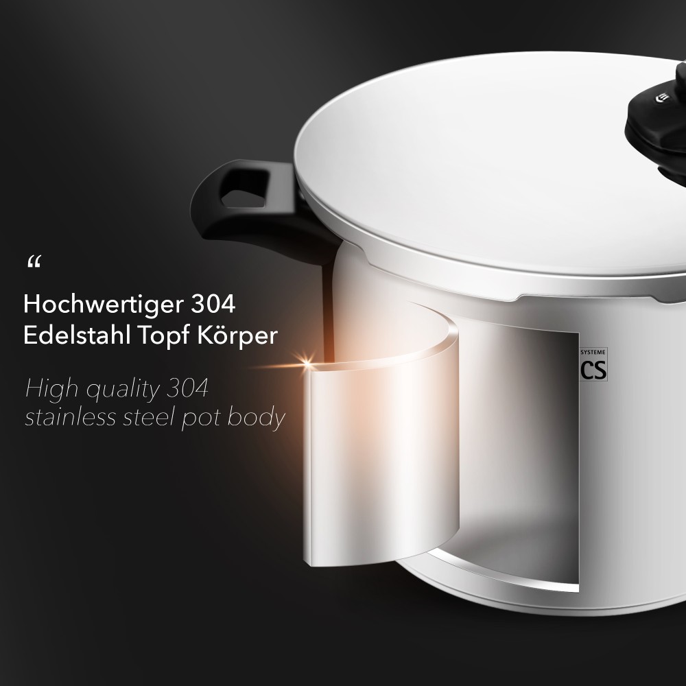 CS KOCHSYSTEME Tlakový hrnec 10 l KAISERSLAUTERN CS-077402