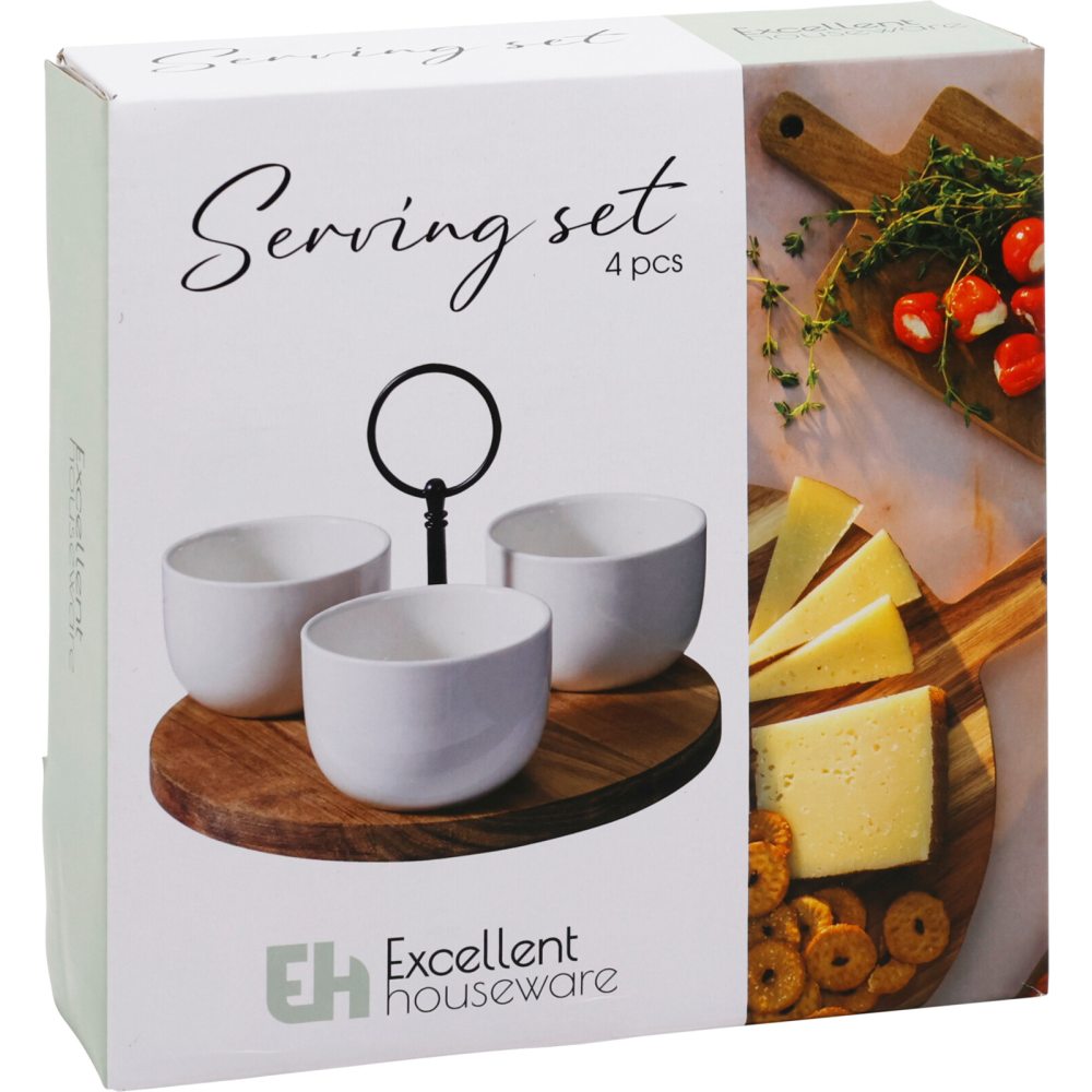 EXCELLENT HOUSEWARE Servírovací sada na pochutiny 4 ks KO-210001720