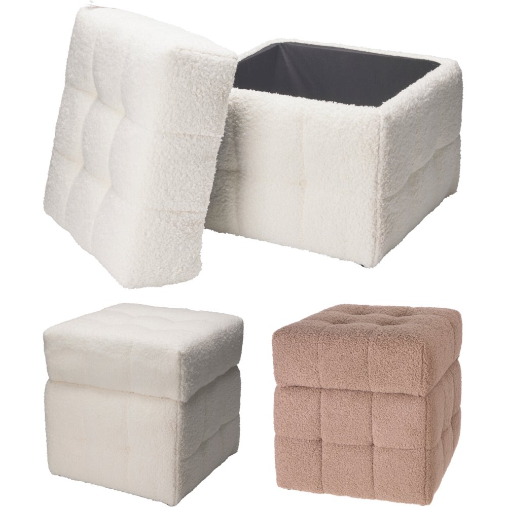 H & S COLLECTION Taburet 38 × 38 × 37 cm hnědá KO-NB1510860hned
