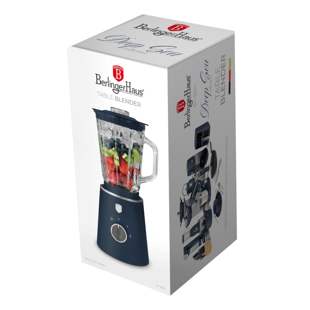 BERLINGERHAUS Stolní mixér se skleněnou nádobou 1,5 L 1000 W Deep Sea Collection BH-9824