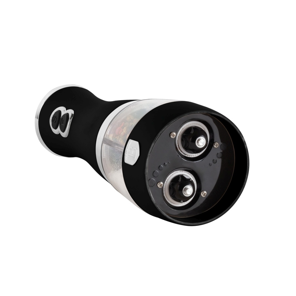 BERLINGERHAUS Mlýnek na pepř a sůl elektrický dvojitý Matte Black Collection LP-BH-260