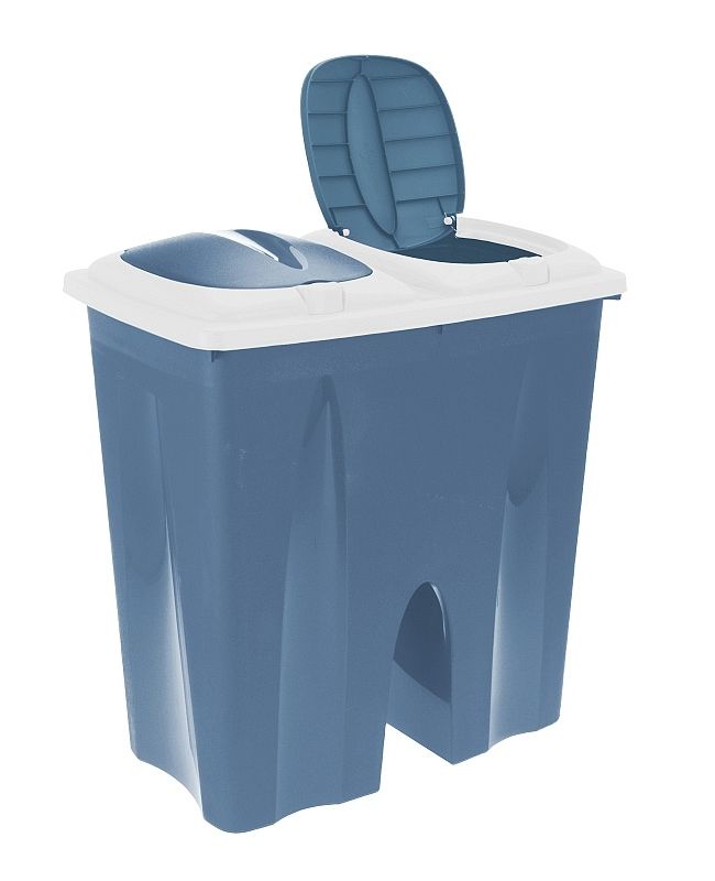 EXCELLENT HOUSEWARE Odpadkový koš na tříděný odpad 2 x 25 l modrá KO-Y54230710modr