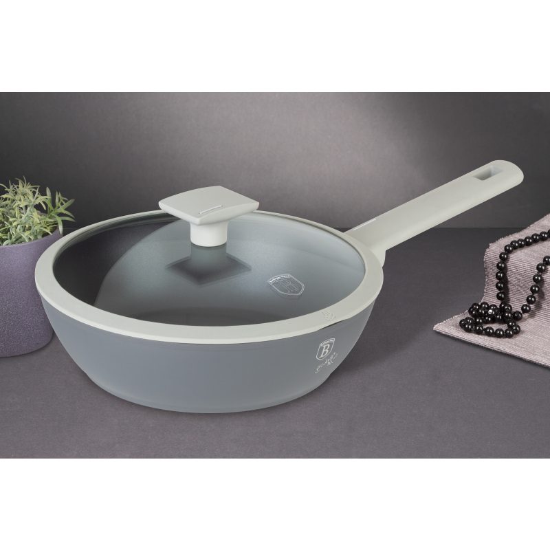 BERLINGERHAUS Panvica hlboká s pokrievkou s titánovým povrchom 24 cm Aspen Collection BH-7069