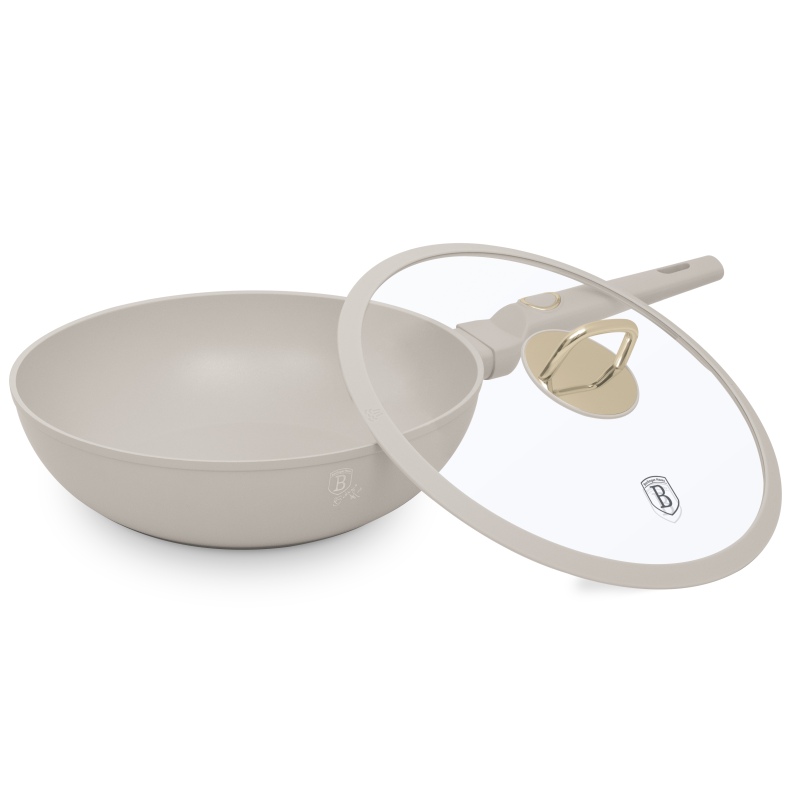 BERLINGERHAUS Pánev WOK s titanovým povrchem a poklicí 28 cm Sahara Collection BH-8064sleva - thumb (3)