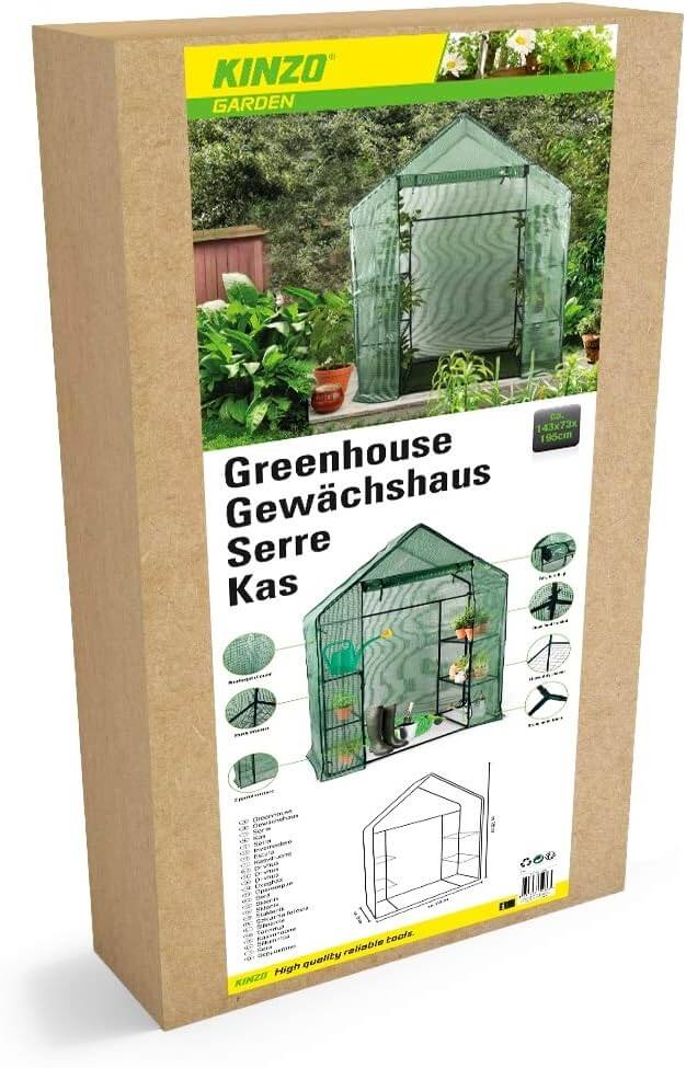 KINZO Zahradní foliovník se vstupem 6 polic 195x73x143 mm ED-219566 - thumb (3)