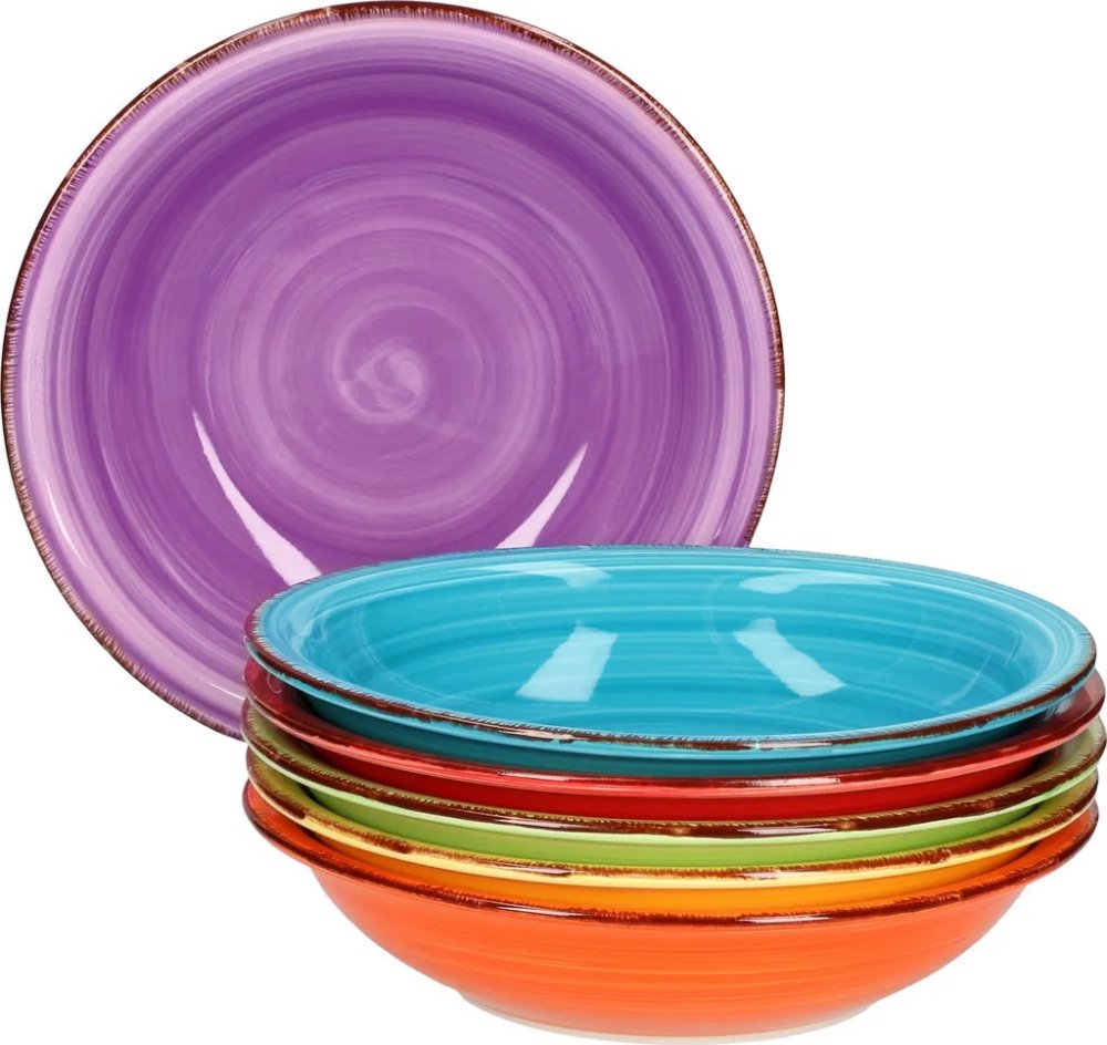 HIT Talíře na polévku hluboké sada 6 ks 21 cm barevné COLOURS HT-24326792 - thumb (4)