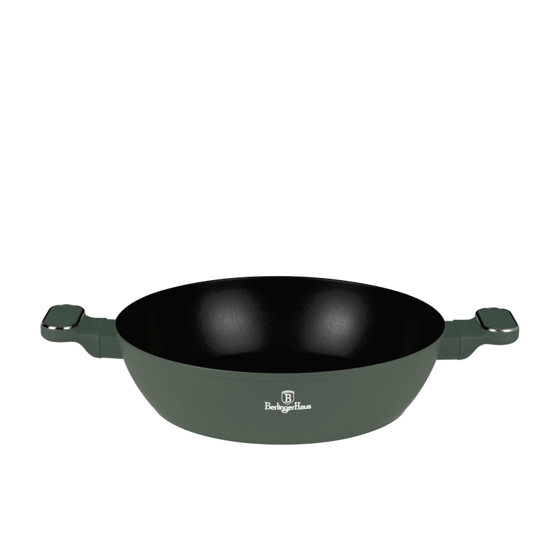 BERLINGERHAUS Kastrol s titanovým povrchem a poklicí 30 cm Matte Green Collection BH-8199