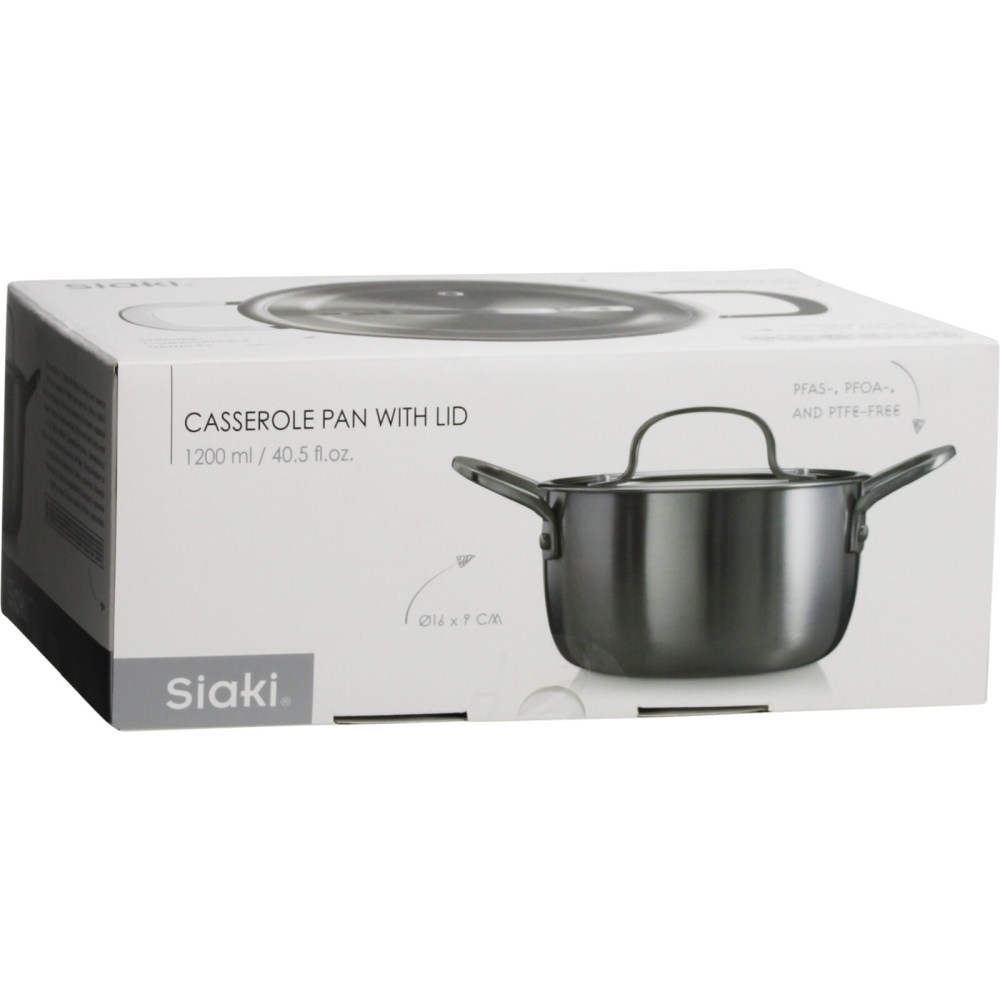 SIAKI HUISHOUD Kastrol nerez 16 cm s poklicí KO-C85000390