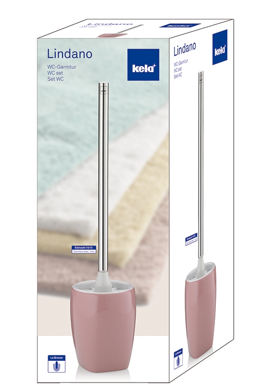 KELA WC kefa LINDANO keramika ružová 45 cm KL-20334