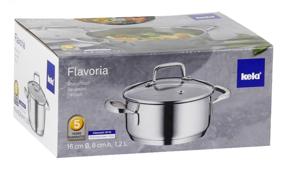KELA Kastról s pokrievkou nerez 18/10 FLAVORIA 16 cm KL-10171