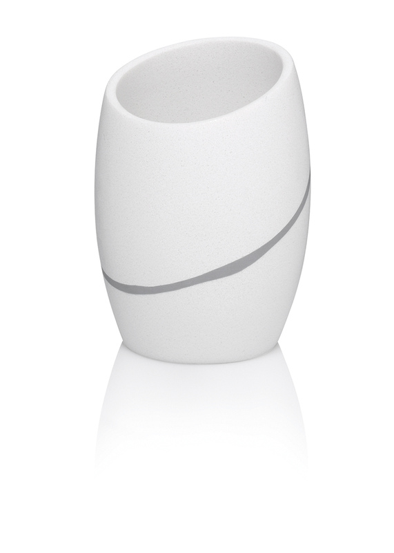 KELA Hrnček Talus polyresin biela KL-20302