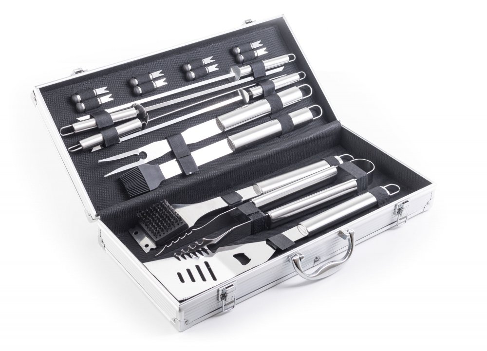 G21 Grilovací nářadí G21 sada 17 ks, hliníkový kufr G21-635393