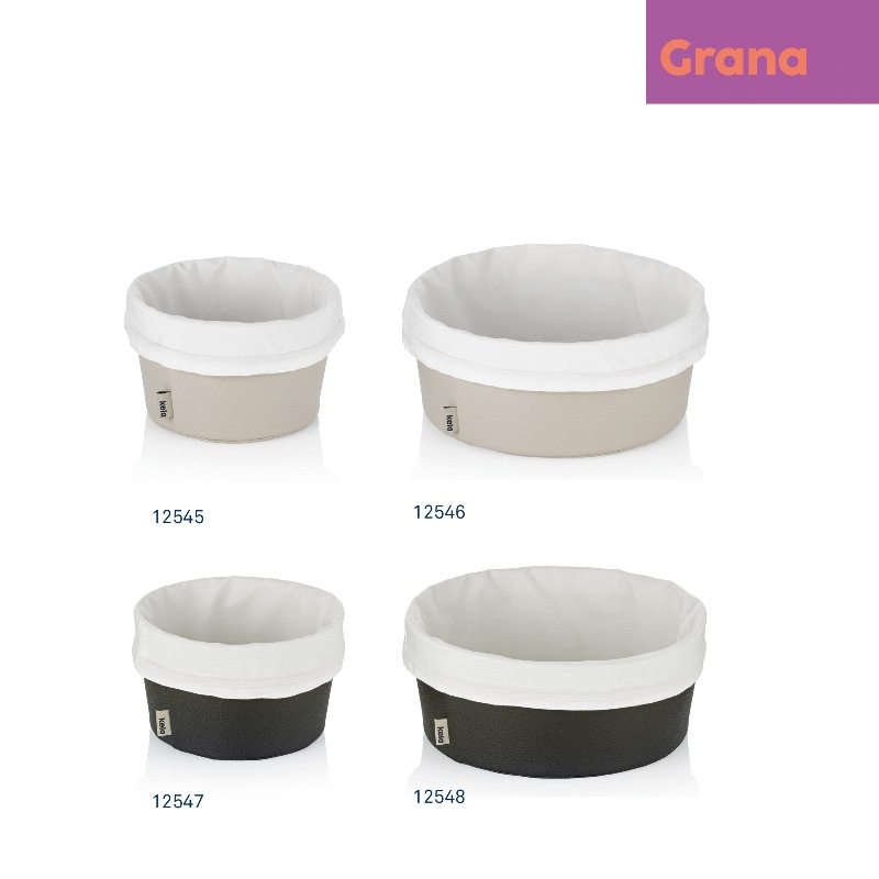 KELA Košík na chleba Grana PU kůže stříbrná šedá 11,0cm 28,0cm KL-12546 - thumb (6)