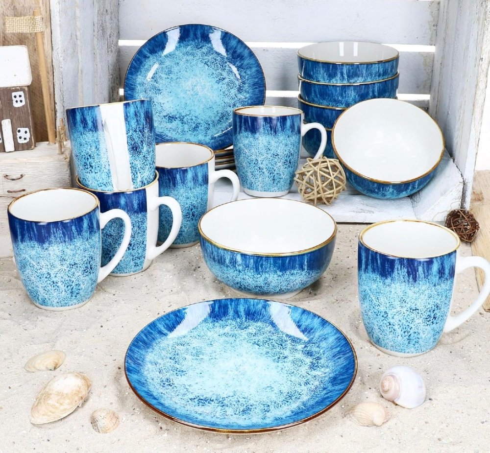 HIT Dezertní talíře sada 6 ks porcelán 19 cm OCEAN HT-24324269 - thumb (1)