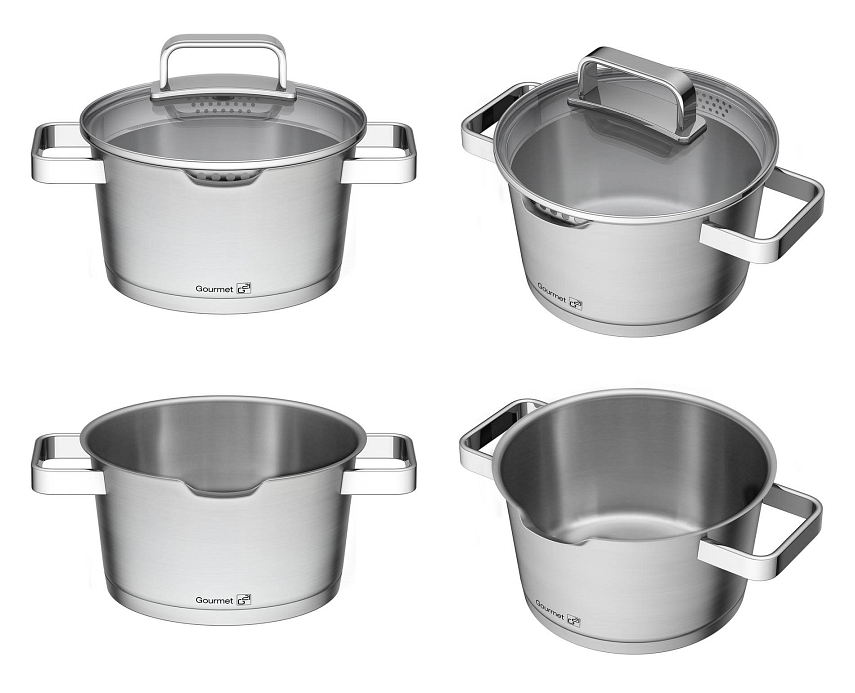 G21 Sada nádobí nerez G21 Gourmet Magic s cedníkem 9 ks G21-60022151