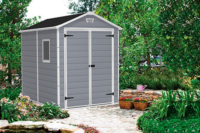 Keter Zahradní domek Keter MANOR 6 x 8 DD šedý / bílý KT-610220 - thumb (3)